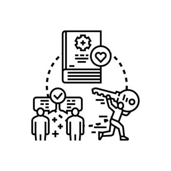 Teamwork based learning developing education concept vector