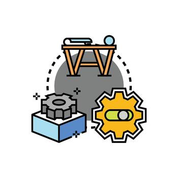 imagen inicialización representando desarrollo proceso y ajustes preparar vector