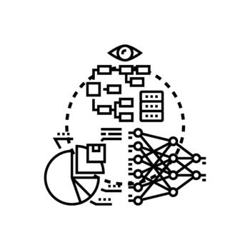 visual comprensión concepto para artificial inteligencia datos Procesando vector