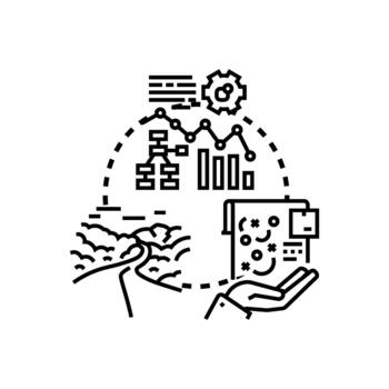 Forward planning map developing future strategy concept vector
