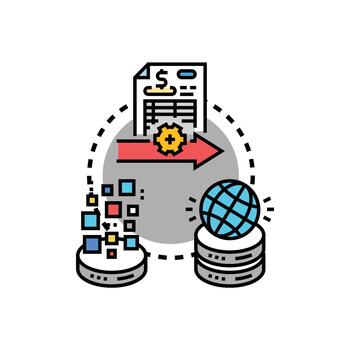 digital documento Procesando optimizando global datos fluir vector
