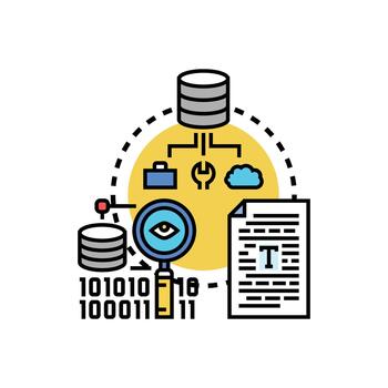 digital documento Procesando optimizando datos administración tecnología vector