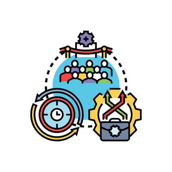Systems automation devops process development concept vector