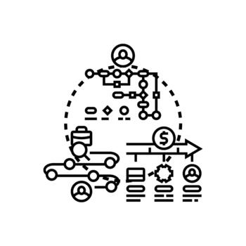Application navigation flow developing user interface process vector