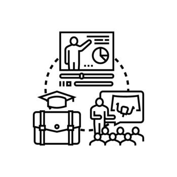 Creating educational pathways and learning programs concept vector
