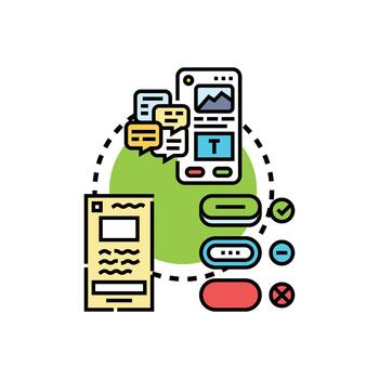 sitio web ui diseño concepto desarrollando digital interfaz vector