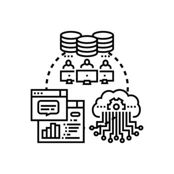 Central processing activity managing data operations vector