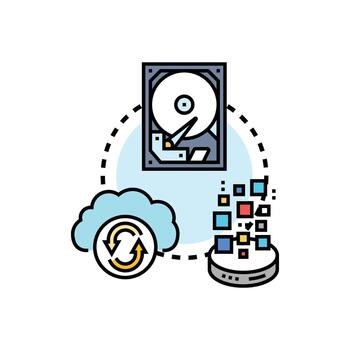 elástico datos memoria sistema concepto informática vector
