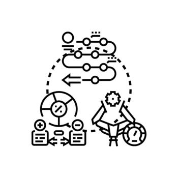 Execution strategy map planning development process vector