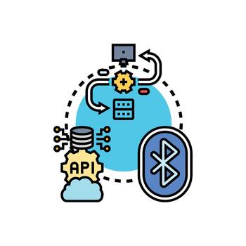 continuo conexión sistema integrando inalámbrico tecnología nube informática vector