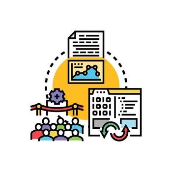 First generation programming language concept vector