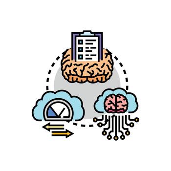 nube cuaderno informática plataforma compartiendo ideas concepto vector