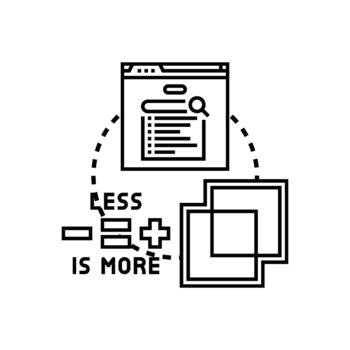 mínimo web solicitud concepto para eficiente software desarrollo vector