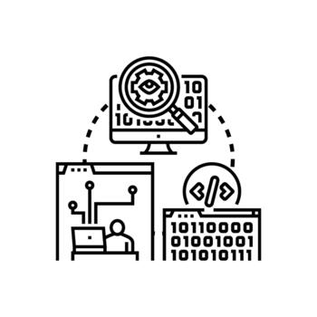 abierto fuente programación marco de referencia concepto diagrama vector