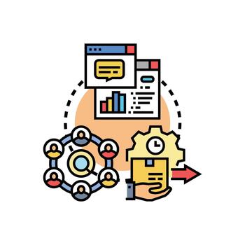 devops tubería concepto para software desarrollo proceso vector