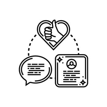 Communication feedback loop with user interaction vector