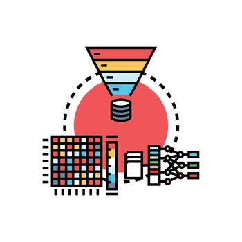 Quantitative data visualization business analysis concept vector