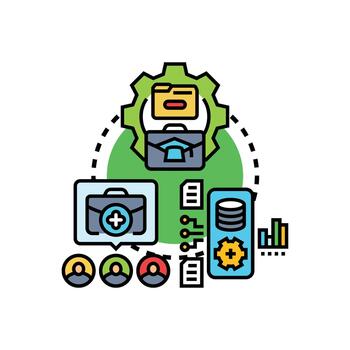 Centralized learning workflow system development process vector