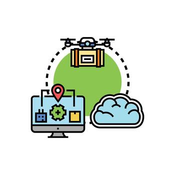 Model building deployment with cloud computing technology vector