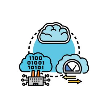 nube informática beneficios avanzando datos almacenamiento Procesando vector