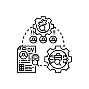 Human resources workforce optimization process concept vector