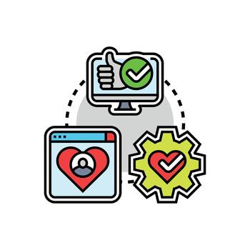 adaptable usuario interfaz componentes concepto con realimentación vector