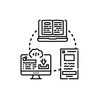 web solicitud plataforma desarrollando en línea software conceptos vector