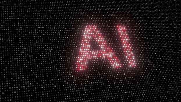 ai Zeichen mit binär Code Daten willkürlich, ai, Wolke Computing video