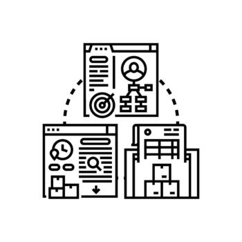 a B C estilos valores categorización proceso optimizando inventario administración vector