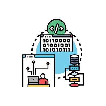 objeto orientado programación idioma mira desarrollando software Ingenieria concepto vector