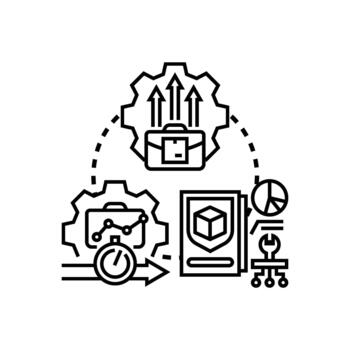 Rapid forms product development loop optimizing business processes vector