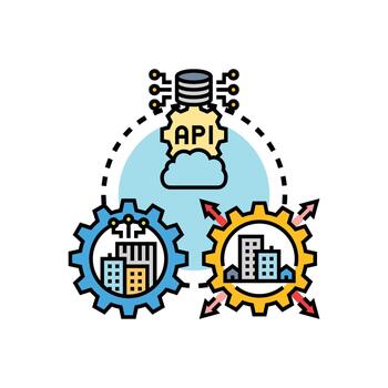 forms Infrastructure operations framework concept implementing digital solutions vector