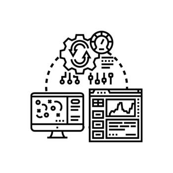 núcleo mejoramiento limpiar administración pantalla concepto desarrollando vector