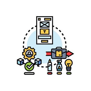 types Validating initial prototype for product development process vector
