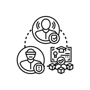 User credential validation process verification system vector