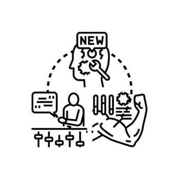 Skill enhancement process developing new abilities vector