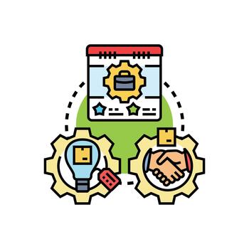 Continuous deployment workflow software development business process vector