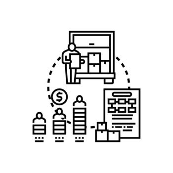 Evaluating purchasing patterns business analysis process vector