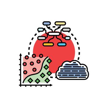 Icon concept generator creating new ideas pack algorithm vector