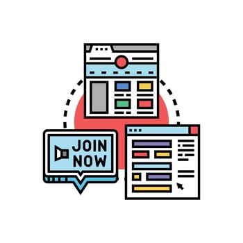 Creating website and application development concept vector