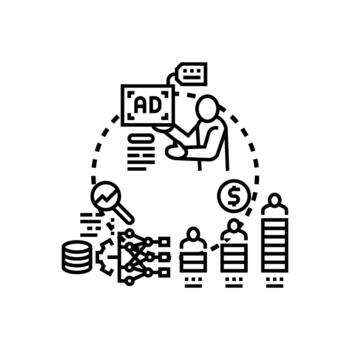 máquina aprendizaje algoritmos rango optimizando digital publicidad estrategia vector