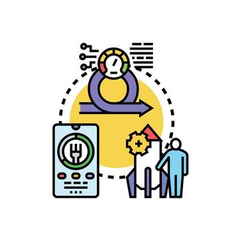 rápido aplicación lanzamiento hora con eficiente desarrollo proceso formas vector