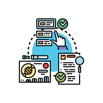 simplified Beta testing approval process concept vector