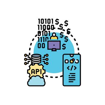 Open looks source app framework developing and coding system vector