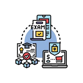 Security application testing and software development process simplified vector