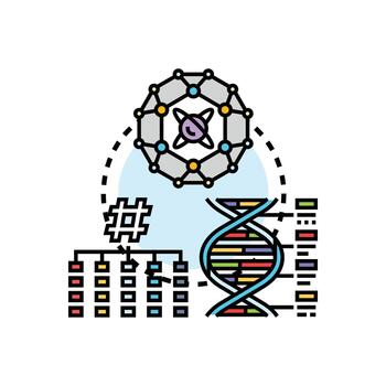Encrypted computing securing modern data digital information vector