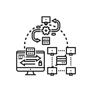 datos servidor red paquete Procesando relacional base de datos Enlaces vector