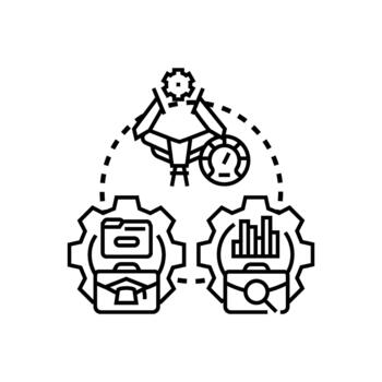simplificado equipo flujo de trabajo optimizando proceso concepto vector