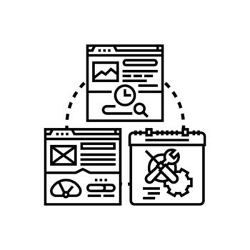 Optimizing website performance reducing page loading time range vector