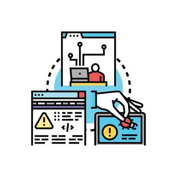 mano fijación software error edición quitando programa defecto vector